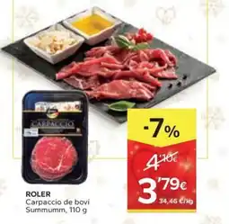 Caprabo ROLER Carpaccio de boví Summumm, oferta