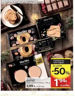 Caprabo MARTIKO Paté superior d'ànec oferta