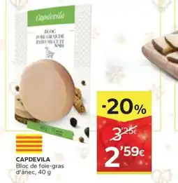 Caprabo CAPDEVILA Bloc de foie-gras d'ànec oferta