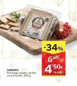 Caprabo CERRATO Formatge anyenc de llet crua d'ovella oferta