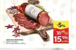 Caprabo SÁNCHEZ MONTERO Llom d'engreix, 50% raça ibèrica oferta