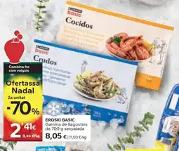 Caprabo EROSKI BASIC Gamma de llagostins oferta