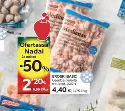 Caprabo EROSKI BASIC Gamba pelada mitjana oferta