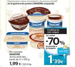 Caprabo DANONE Arròs amb llet oferta