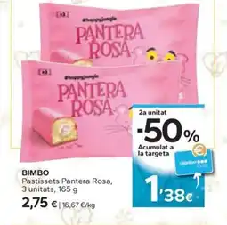 Caprabo BIMBO Pastissets Pantera Rosa oferta