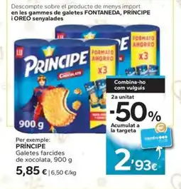 Caprabo PRÍNCIPE Galetes farcides de xocolata oferta