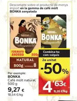 Caprabo BONKA Cafè mòlt natural oferta