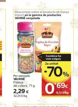 Caprabo VAHINÉ Fideus de colors oferta