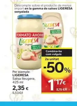 Caprabo LIGERESA Salsa lleugera oferta