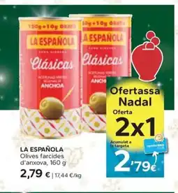 Caprabo LA ESPAÑOLA Olives farcides d'anxova oferta