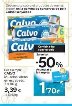 Caprabo CALVO Musclos xilens en escabetx oferta