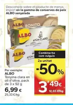 Caprabo ALBO Tonyina clara en oli d'oliva oferta