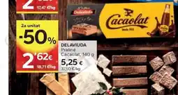 Caprabo DELAVIUDA Praliné Cacaolat oferta