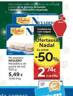 Caprabo REGLERO Nevaditos de pasta de full oferta