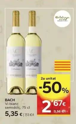 Caprabo BACH Vi blanc semidolç oferta