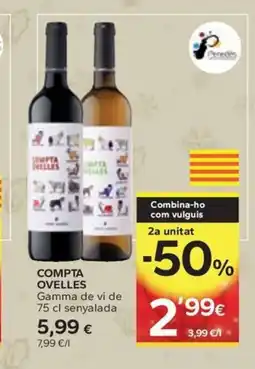 Caprabo COMPTA OVELLES Gamma de vi de senyalada oferta