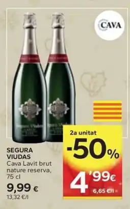 Caprabo SEGURA VIUDAS Cava Lavit brut nature reserva oferta