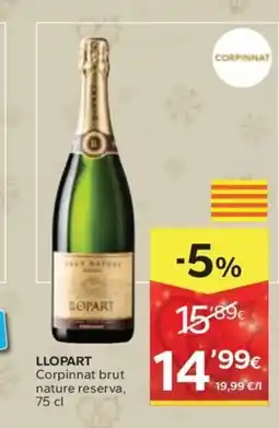 Caprabo LLOPART Corpinnat brut nature reserva oferta