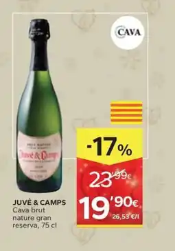 Caprabo JUVE & CAMPS Cava brut nature gran reserva oferta