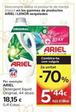 Caprabo ARIEL Detergent líquid Original, 44 dosis oferta