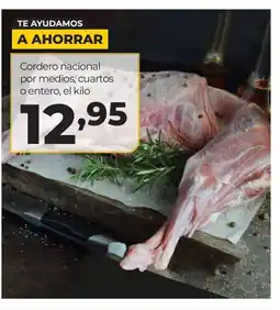Alimerka Cordero nacional por medios, cuartos o entero oferta