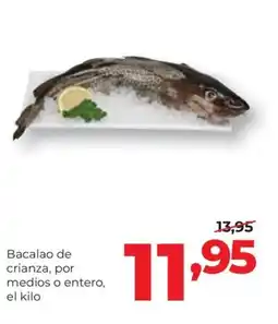 Alimerka Bacalao de crianza, por medios o entero oferta