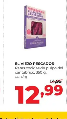 Alimerka EL VIEJO PESCADOR Patas cocidas de pulpo del cantábrico oferta