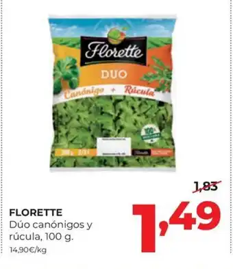 Alimerka FLORETTE Dúo canónigos y rúcula oferta