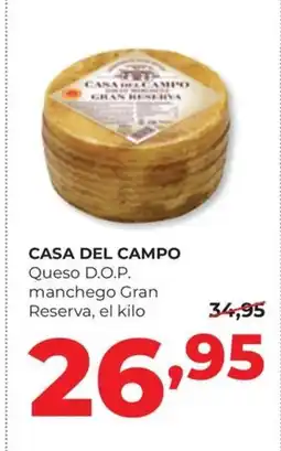 Alimerka CASA DEL CAMPO Queso D.O.P. manchego Gran Reserva oferta
