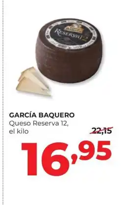 Alimerka GARCÍA BAQUERO Queso Reserva 12 oferta