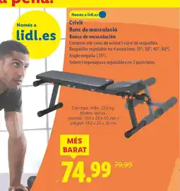 Lidl CRIVIT Banc de musculació Banco de musculación oferta