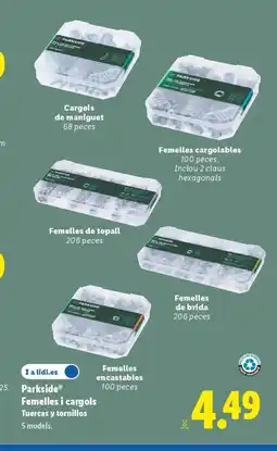 Lidl PARKSIDE Femelles i cargols oferta
