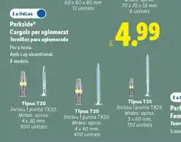 Lidl PARKSIDE Cargols per aglomerat oferta