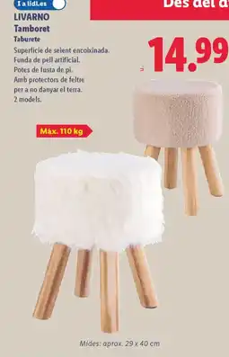 Lidl LIVARNO Tamboret Taburete oferta