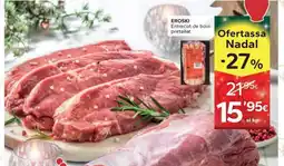 Caprabo EROSKI Entrecot de boví pretallat oferta