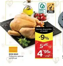 Caprabo BON MAS Pollastre sencer oferta