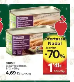 Caprabo EROSKI Espàrrecs blancs, 8/12 oferta