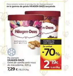 Caprabo HÄAGEN-DAZS Gelat de vainilla amb nous de macadamia oferta