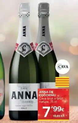 Caprabo ANNA DE CODORNÍU Cava brut o brut nature oferta