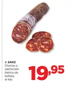 Alimerka J. SANZ Chorizo o salchichón ibérico de bellota oferta