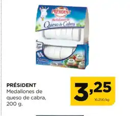 Alimerka PRÉSIDENT Medallones de queso de cabra oferta
