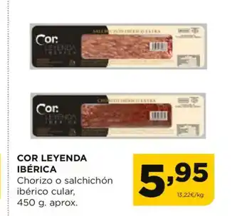Alimerka COR LEYENDA IBÉRICA Chorizo o salchichón ibérico cular oferta