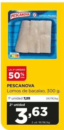 Alimerka PESCANOVA Lomos de bacalao oferta