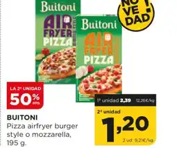 Alimerka BUITONI Pizza airfryer burger style o mozzarella, oferta