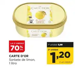 Alimerka CARTE D'OR Sorbete de limon oferta