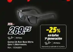 MediaMarkt Gafas ia ray-ban meta gen 1 (wayfarer) oferta