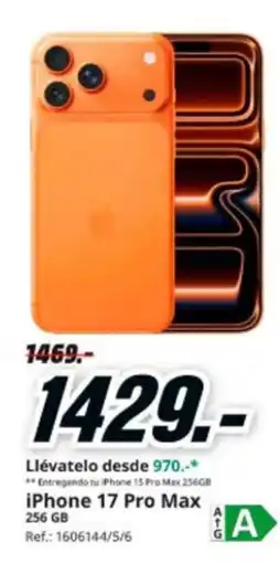 MediaMarkt iPhone 17 Pro Max 256 GB oferta