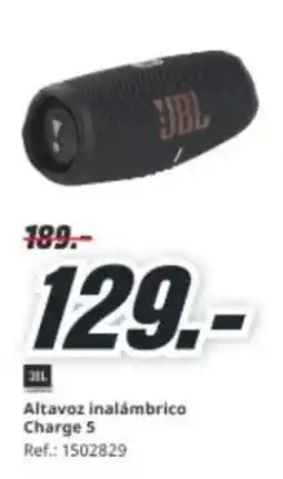 MediaMarkt JBL Altavoz inalámbrico Charge 5 oferta