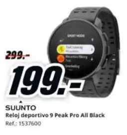 MediaMarkt SUUNTO Reloj deportivo 9 Peak Pro All Black oferta