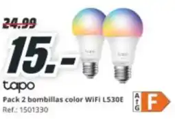 MediaMarkt TAPO Pack 2 bombillas color WiFi L530EF oferta